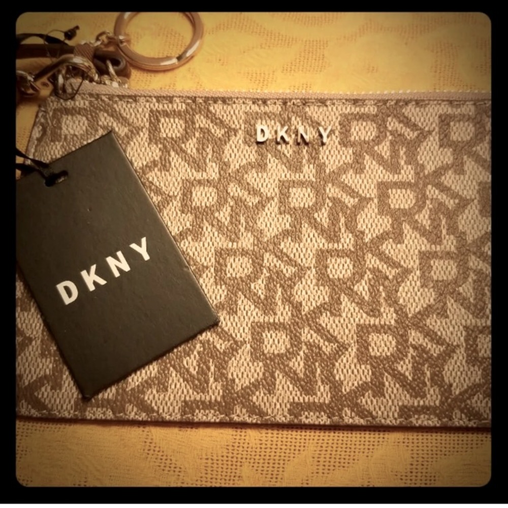 DKNY Logo Wristlet